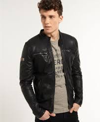 Mens Real Hero Biker Jacket In Black Superdry Leather Jacket Men Leather Jacket Leather Jacket Men Style