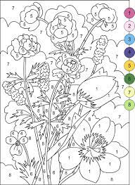 Click on any picture of a flower above to start coloring. Nicole S Free Coloring Pages Color By Numbers Flowers Coloring Page