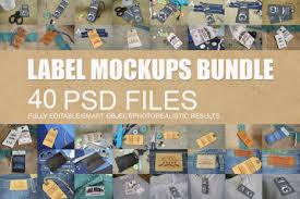 Download Label Mockups Bundle In Apparel Mockups On Yellow Images Creative Store