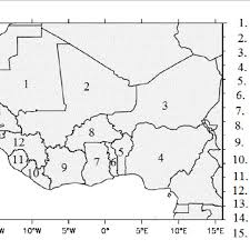 Free political, physical and outline maps of africa and individual country maps. A Sketch Map Of West Africa Showing The Geographical Locations Of The Download Scientific Diagram