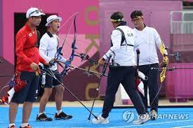 한국 남자 양궁이 오늘 일본 도쿄 유메노시마공원 양궁장에서 열린 2020 도쿄올림픽 단체전에서 홈팀인 일본을 제치고 결승에 진출했습니다. Pomyxvg7vgihjm