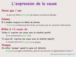 Apprenons Le Francais L Expression De La Cause