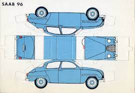 Yes Make Dad A Little Saab To Park At Mom S Christmas Glitter House Paper Model Car Paper Models Paper City