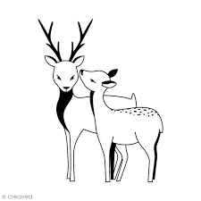 tampon bois cerf et biche 7 x 6 cm photo n 1 dessin coloriage nickelodeon nouveau