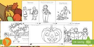 The set includes facts about parachutes, the statue of liberty, and more. Fall Action Coloring Pages English Spanish