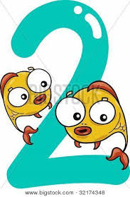 Number Two And 2 Fish Poster Id 32174348 Cute Elephant Cartoon Cartoon Illustration Alphabet Preschool