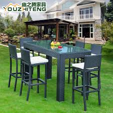 They feature small tabletops and they're a bit taller than a counter height table. Buy Bar Bar Tables And Chairs For Outdoor Rattan Side Table Tall Bar Stool Bar Stool Tall Bar Tables And Chairs Wrought Iron Bar Chairs Suite In Cheap Price On M Alibaba Com