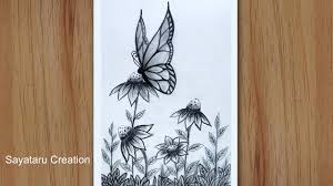 All the best drawings of flowers and butterflies 37+ collected on this page. How To Draw A Butterfly On Flower Step By Step Pencil Drawing For Beginners Youtube
