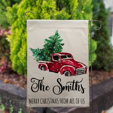 Zexpa Apparel Personalized Merry Christmas Garden Flag Small Vertical Double Sided 12 5 Christmas Garden Flag Merry Christmas Garden Flag Custom Garden Flags