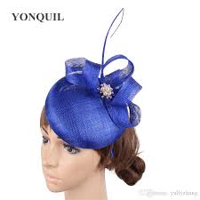 Find the cheap hair accessories you like at nihaojewelry! 2020 Royal Blue Sinamay Women Headpiece Wedding Fascinators Bridal Elegant Party Married Hair Headwear Accessories With Hair Clips Free Ship From Yullyzhang 16 32 Dhgate Com