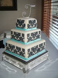 Black And Blue Wedding Cake J For Julie This Must Be My Birthday Cake Tiffany Blue Wedding Cake Wedding Cakes Blue Blue Birthday Cakes