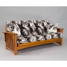 Bring a cozy, plush futon mattress to a metal frame. Manhattan Cherry Oak Queen Futon Set By Gold Bond
