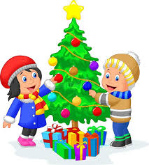 Christmas Tree Cartoon Christmas Tree Christmastree Happy Kids Cartoon Decorating A Christmas Tree With Balls Illustration Of Happy Ad Cartoo Di 2020 Ilustrator