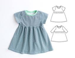 Dotty Girl Baby Girl Dress Pattern Pdf Sewing Knit Jersey Etsy Girl Dress Pattern Pdf Toddler Dress Patterns Baby Girl Dress Patterns
