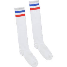 The best red, white, and blue resort '17 looks to get in the olympic spirit. Red White Blue Stripe Athletic Knee High Socks 19in Knee High Socks White Knee High Socks White Knee Socks