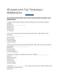40 Soalan Latih Tubi Tatabahasa Malay Language Exam Papers Cameron Highlands