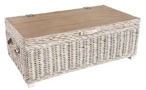 The spaghetti size wicker we weave over our wicker table frames is also thicker and skillfully woven. Casares White Rattan Storage Coffee Table