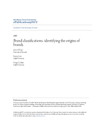 PDF) Brand classifications: identifying the origins of brands