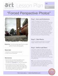 Forced Perspective Photos Free Lesson Plan Download The Art Of Education University Perspective Photos Photography Lessons High School Art Education Lessons
