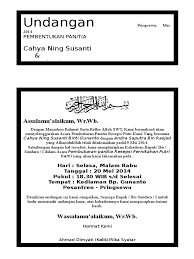Undangan mbolo wekisabtu, 28 november 2015kepada yth,bapak/ibu/sdr/i : Undangan Pembentukan Panitia Nikah Docx