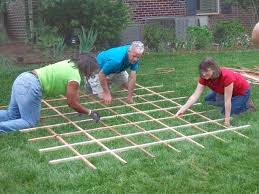 You just nail your boards together in an a shape and then add wire to give vines a place to grab on. How To Build A Sun Fighting Trellis How Tos Diy