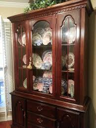China cabinets offer both practical storage space and beautiful decorative display options. Cherry Dining Table Chairs China Cabinet Should I Paint It