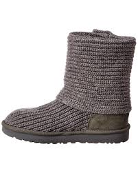 Instant comfort & pain relief. Ugg Fur Classic Cardy Knit Boots In Grey Gray Save 21 Lyst