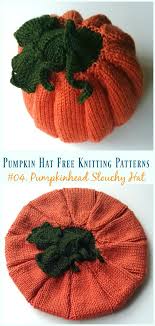 Knit a cute halloween hat featuring rows of jack 'o' lanterns, black cats, ghosts, and green skulls. Pumpkin Hat Free Knitting Patterns Baby To Adults