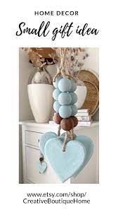 Beaded Mini Drawer Pull Decor Wood Beads Diy Small Decor Wooden Crafts