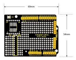 Arduino fixed the location of the icsp header on the uno layout to match the location on the mega (2505x 1200). Ks0003 Keyestudio Protoshield For Arduino With Mini Breadboard Keyestudio Wiki
