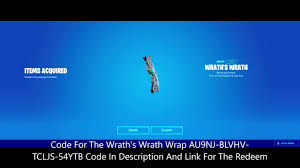This would be the tutorial about how exactly to get fortnite redeem code to unlock fortnite the summit striker pack free on xbox one, ps4 and when ever your select your gaming platform, press the generate redeem code button. Fortnite Code For The Wrath S Wrath Wrap Youtube