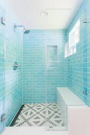 My bathroom is white tiles with a silver and terracotta border which i can't change but i could we have a similar colour in our bathroom and have bright yellow. Turquoise Shower Tiles Design Ideas