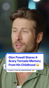 Glen Powell Shares A Scary Tornado Memory From His Childhood 😳