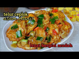 Udang goreng tepung yang biasanya di cocol dengan saus pilihan kita dapat dikombinasikan dengan saus asam manis pedas lengkap dengan irisan sayuran segar di dalamnya. Resep Telur Ceplok Asam Manis Lezat Bergizi Dan Mudah Youtube