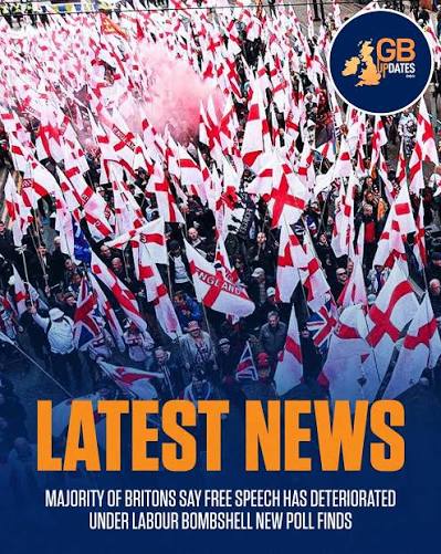 🚨 Free speech concerns grow under Labour, poll suggests A new poll has  raised concerns about the state of free speech in Britain, with many people  believing it has worsened since Labour