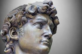 Head of David statue by Michelangelo