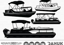 These are professional cut files that can be printed or used as clip art and vectors…. Pontoon Boat Svg File Boat Svg Lake Cut File For Silhouette Svg Eps Dxf Png Clipart Crella