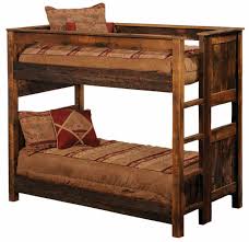 The top bunk fits an extra long twin size mattress, so even the tallest folks can comfortably stretch out, and the queen size bottom bunk is roomy enough for two people to. Rustic Reclaimed Wood Bunk Beds Barnwood