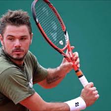 Pretty sure it's the same grip he uses for all his shots: How To Hit Your Backhand Like Stan Top Tennis Training