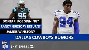 Dallas Cowboys Rumors Dontari Poe Signing In Nfl Free Agency Randy Gregory Return Jameis Winston Youtube