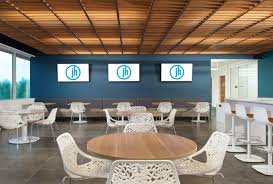 Bdg Architects Corporate Office Space Design Jackson Hewitt Headquarters The Modern Lounge At Ja Corporate Office Design Office Space Design Lobby Design