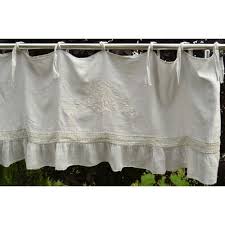 Rideau voilage et double rideaux. Petit Rideau Cantonniere 3 Rideaux Shabby Chic Rideaux Petit Rideau