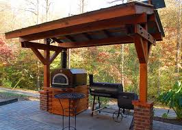 Cozy outdoor kitchens create large impact with choice materials and quality appliances. Outdoor Living Devol Millwork Outdoor Barbeque Outdoor Cooking Area Outdoor Kitchen Design