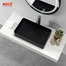 Crew neck, stone wash finish with a worn look. Modern New Matt Black Color Solid Surface Artificial Stone Wash Basin China Stone Wash Basin Black Wash Basin Made In China Com