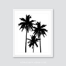 Black And White Palm Tree Pictures Black And White Palm Trees Art Print Palm Tree Wall Art Modern Home Decor Tree Wall Decor Modern Art Print