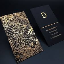 Foil stamping can be combined with debossing/embossing, spot uv, or die cut options. Luxury Gold Foil Black Card Business Card Customized Name Card With Foil Stamping In Business Ca Graphic Design Business Card Visiting Card Design Card Design