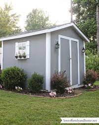 Back Deck Pergola Reveal Love Of Family Home Backyard Sheds Backyard Storage Sheds Shed Landscaping