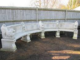 Check spelling or type a new query. Reclaimed Impressive Curved Stone Garden Bench With Lions V V Reclamation