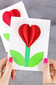 3d trick art on paper mug sonhos com dimensão. 3d Heart Flower Card With Flower Template Valentines And Mother S Day Craft Idea Easy Peasy And Fun