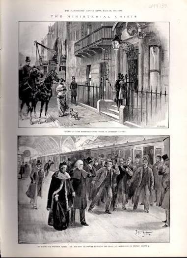 ENGRAVING: "The Ministerial Crisis (Two views) .engraving from The Illustrated London News, March 24, 1894 by Illustrated London News: Very Good Unbound (1894) 1st. | Dorley House Books, Inc.
